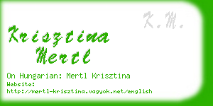 krisztina mertl business card